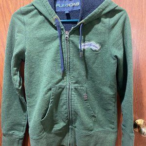 Sierra Neveda Brewery zipper sweatshirt green size M
